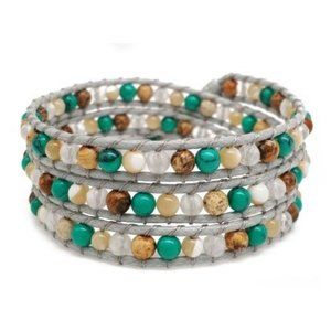 New Handmade Natural Stones 3 Wraps Bracelet